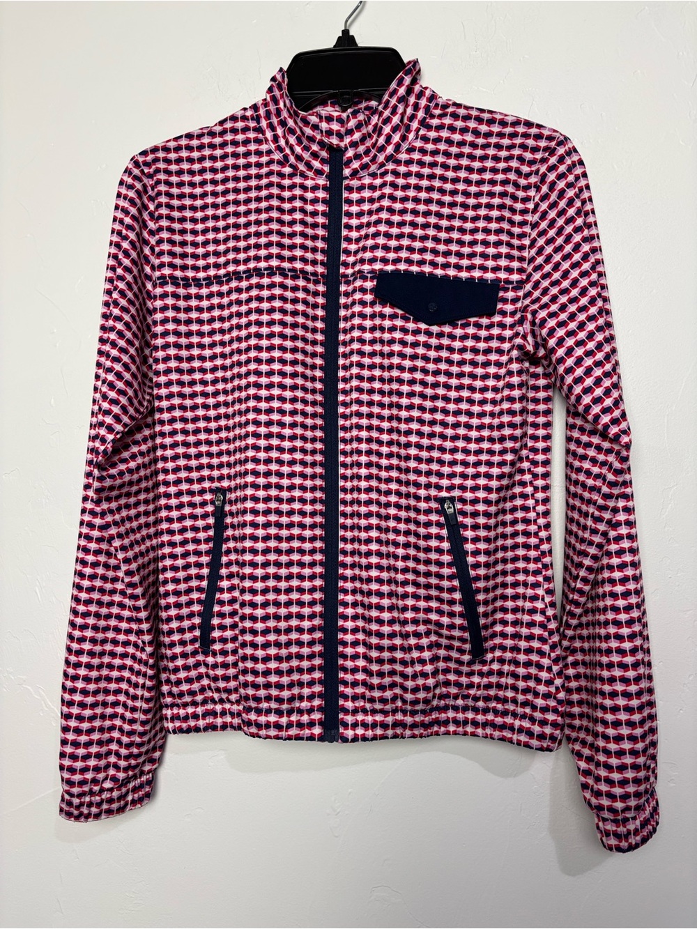 Lady Hagen Women's XS Full Zip Patterned Colorful Jacket Golf Athletic Pink Blue